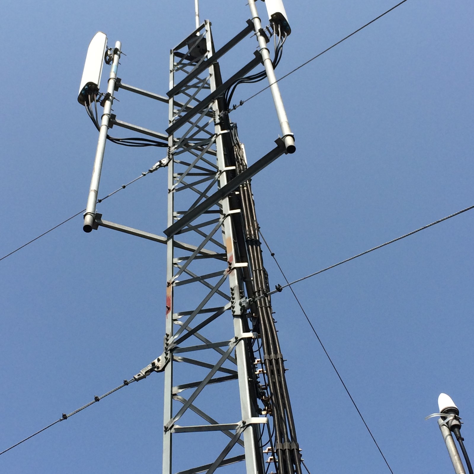 楼顶拉线塔,抱杆